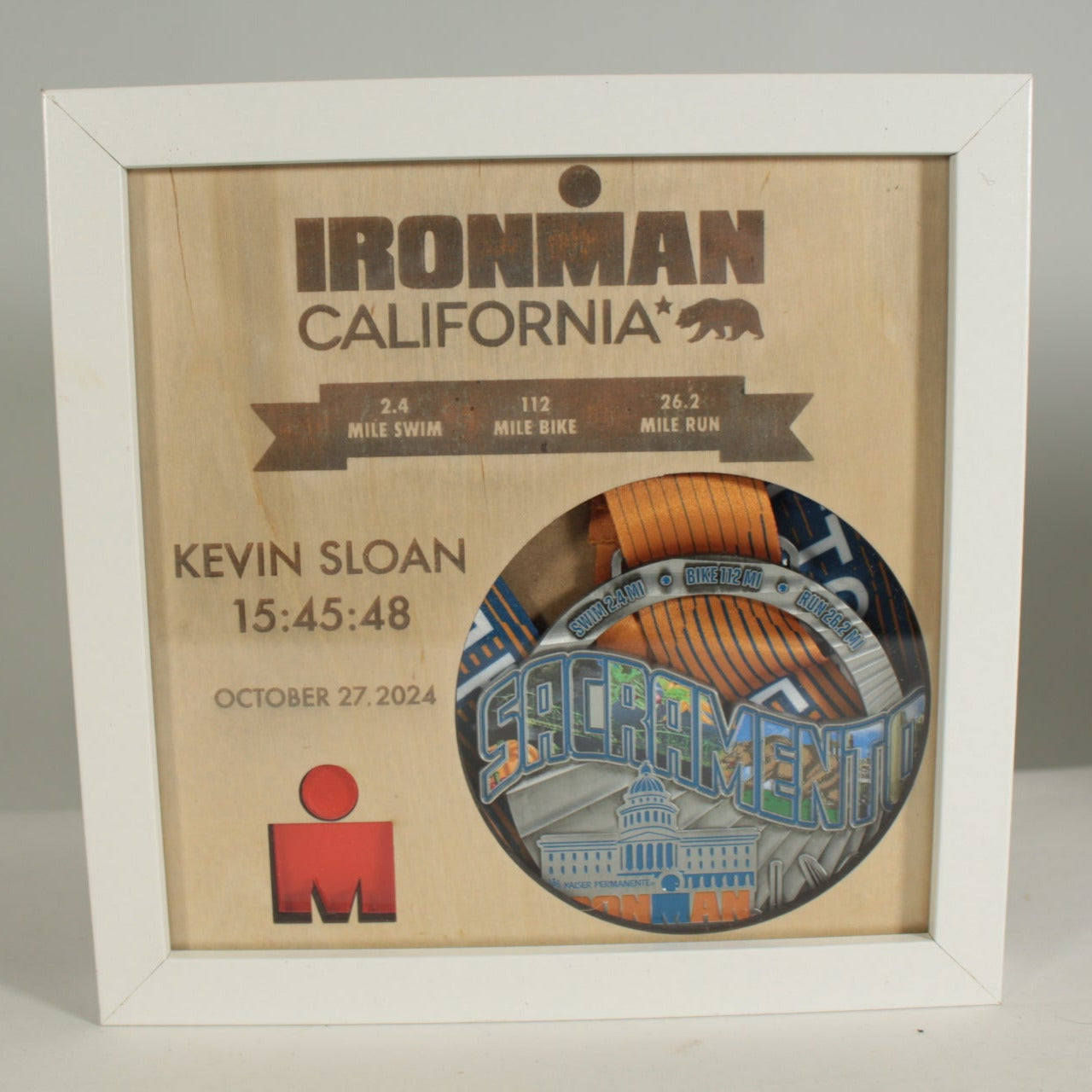 Ironman Race Finisher Medal Display Box