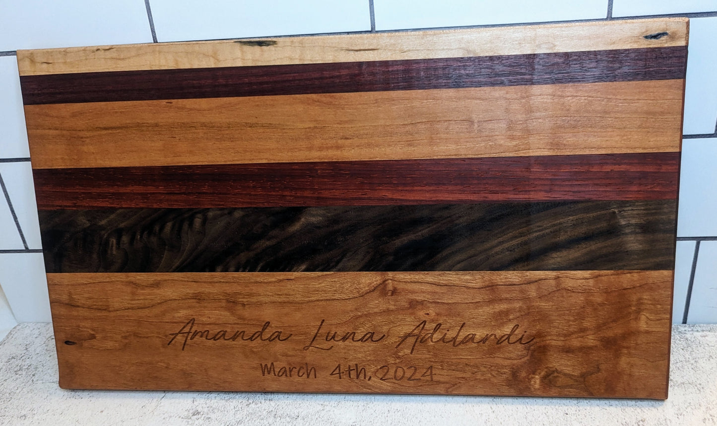 Custom engraved cutting board