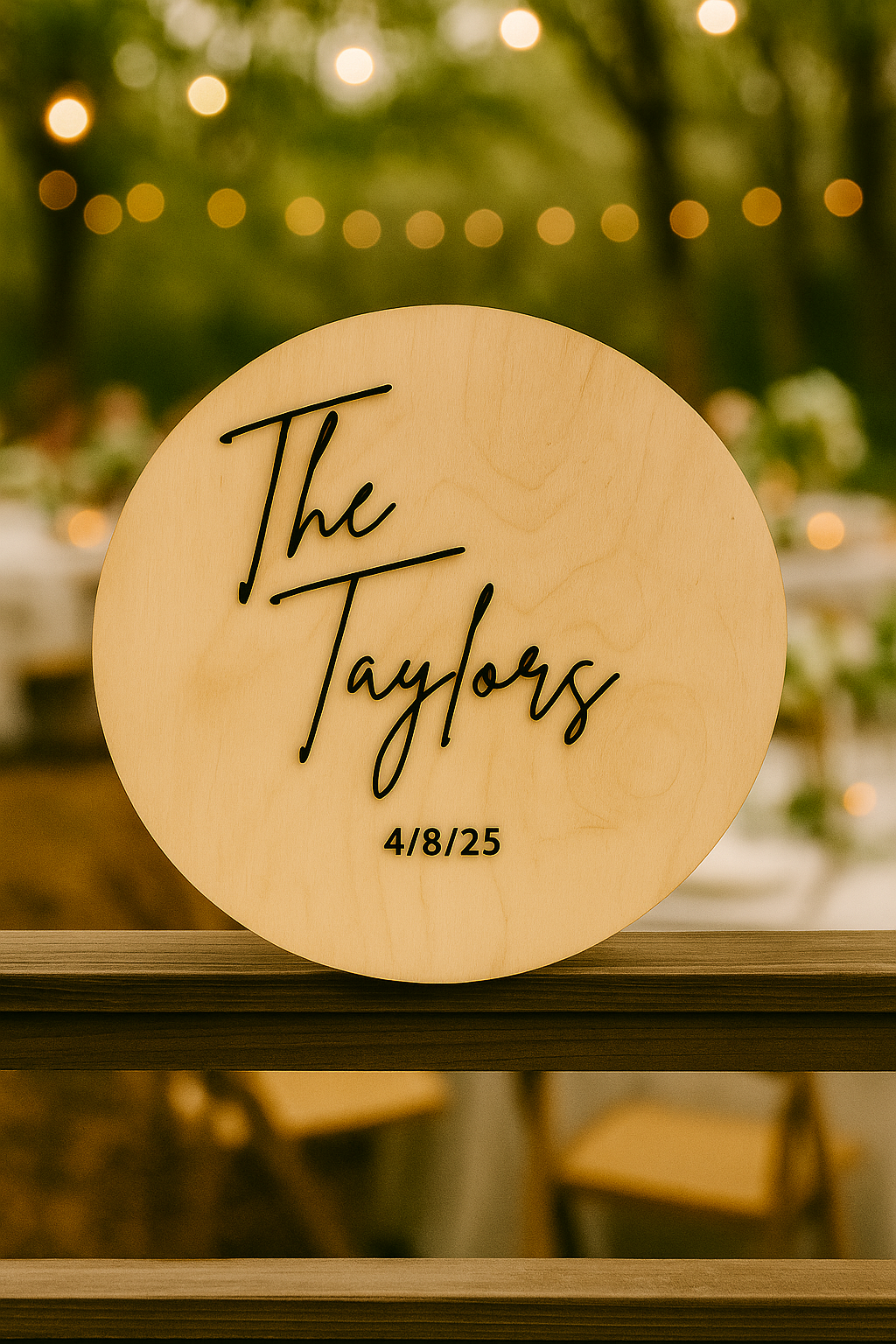custom wood wedding sign