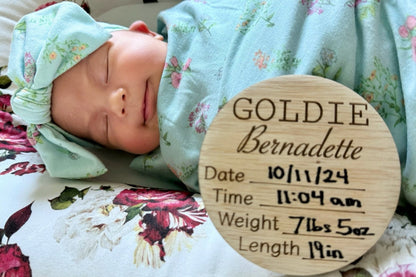 Baby birth announcement sign