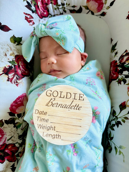 Baby Birth Sign with baby