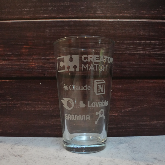 Beer Glass engraved with custom items