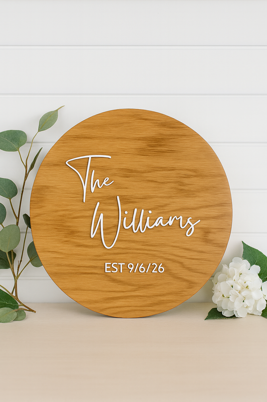 Custom made wedding sign
