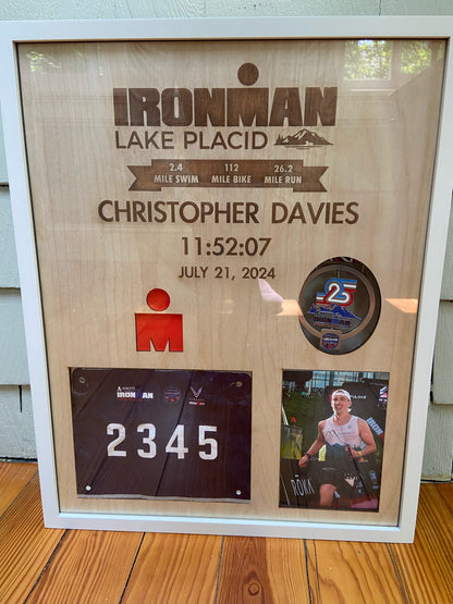Large Ironman Race Medal Display Finisher