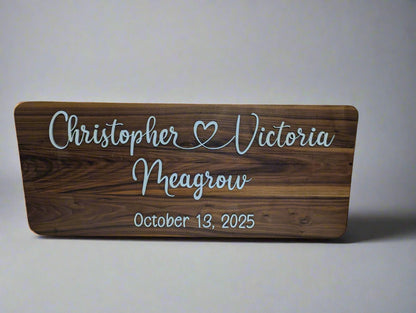 custom high end wedding sign