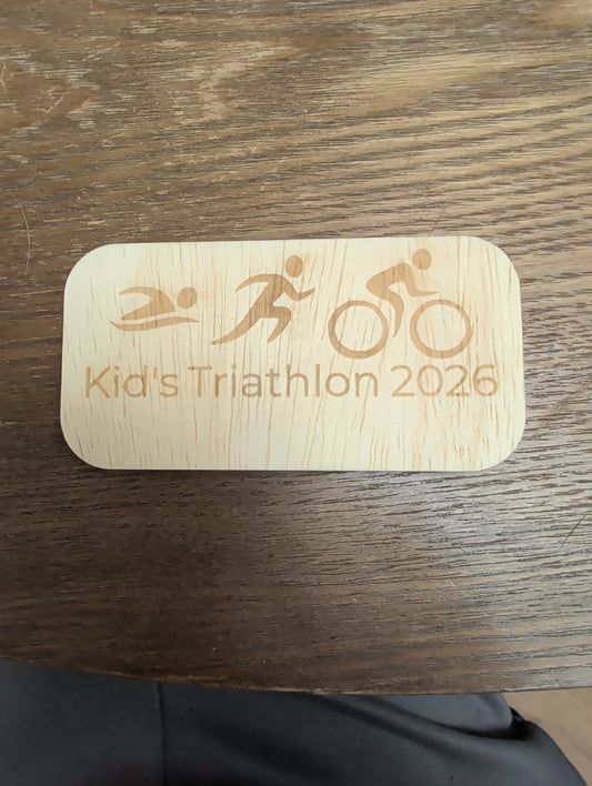 Custom kids triathlon magnet