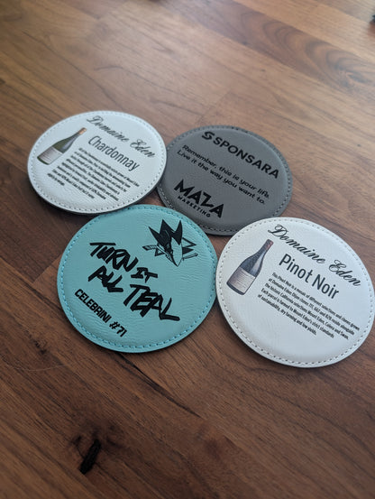 Custom Leatherette Coasters