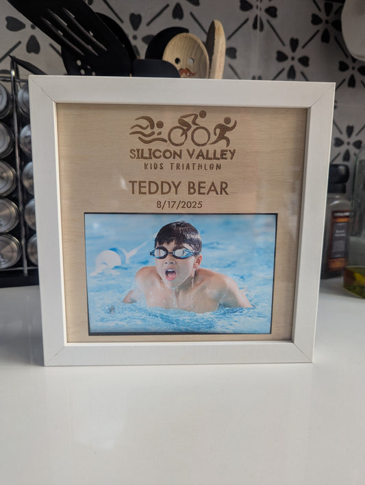 Custom Engraved Race Medal Framed Picture